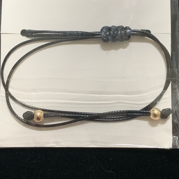 “Desiree” Black Cord Infinity Make a Wish Bracelet - Picture 4 of 4